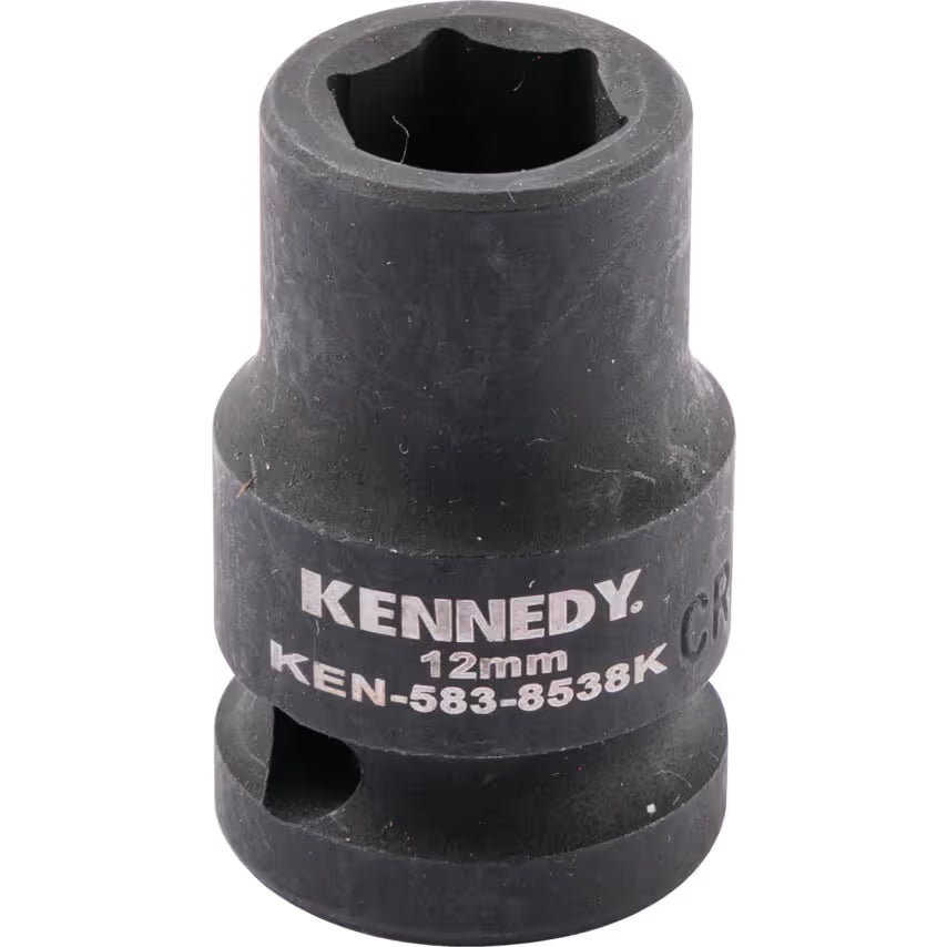KENNEDY 1/2" Drive Impact Socket Set Metric CrMo Black Oxide KENNEDY