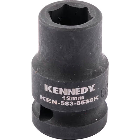 KENNEDY 1/2" Drive Impact Socket Set Metric CrMo Black Oxide KENNEDY