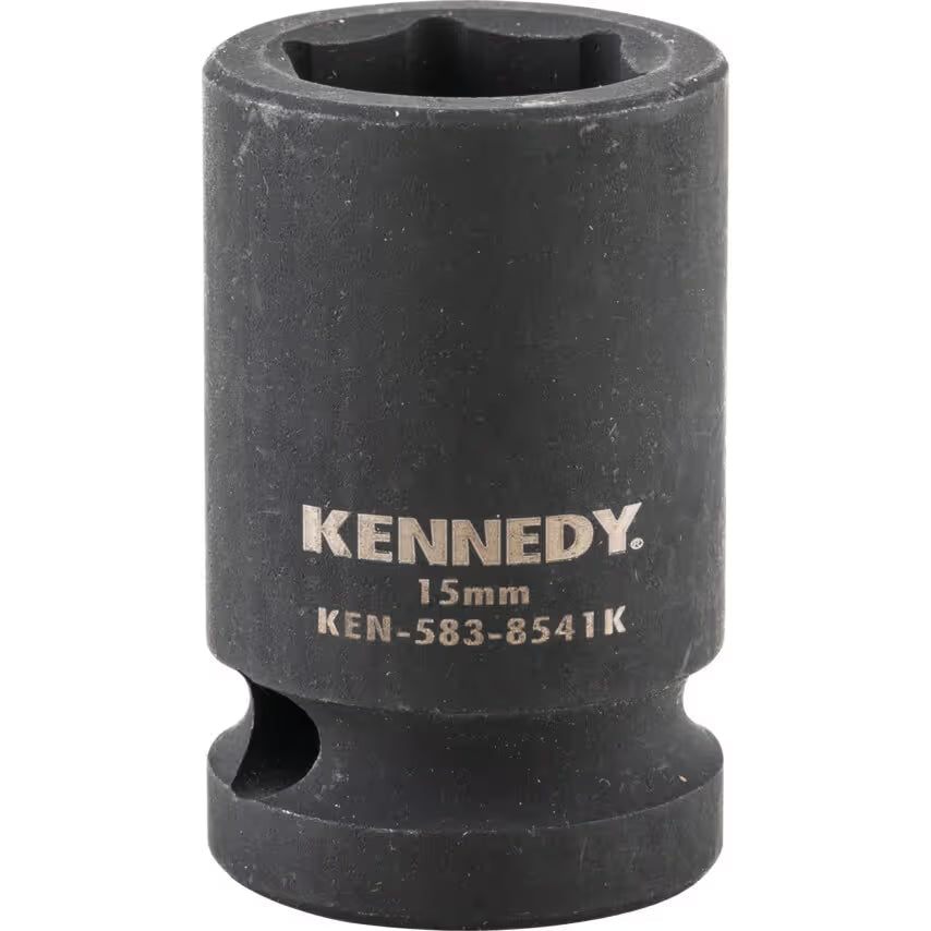 KENNEDY 1/2" Drive Impact Socket Set Metric CrMo Black Oxide KENNEDY