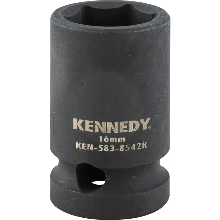 KENNEDY 1/2" Drive Impact Socket Set Metric CrMo Black Oxide KENNEDY