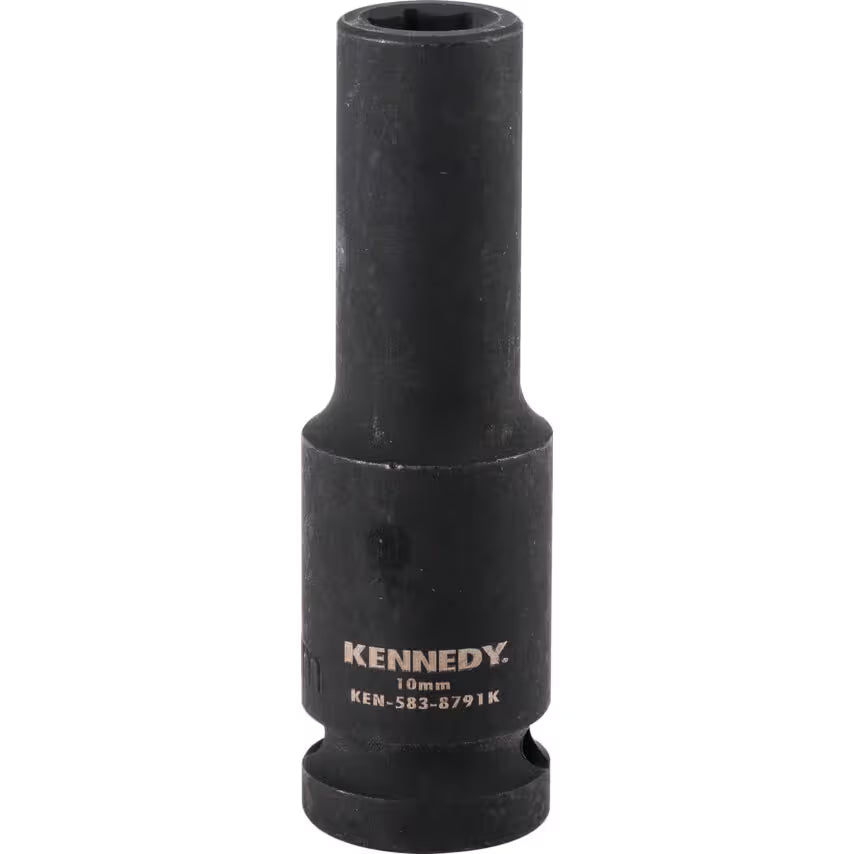 KENNEDY 1/2 Inch Deep Impact Socket Metric Chrome Moly Steel KENNEDY