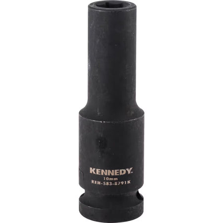 KENNEDY 1/2 Inch Deep Impact Socket Metric Chrome Moly Steel KENNEDY
