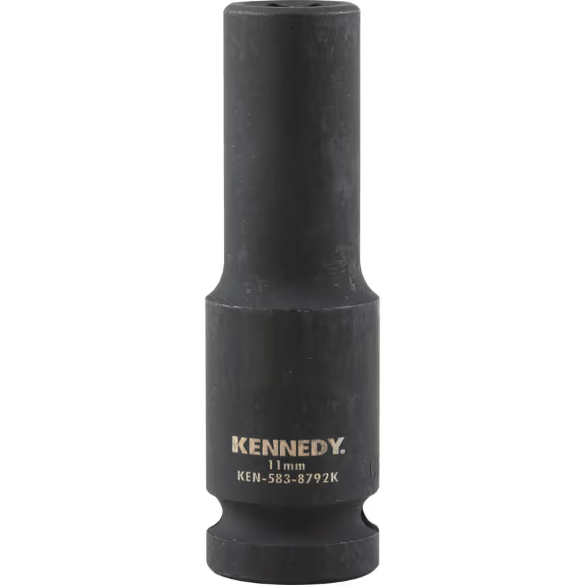 KENNEDY 1/2 Inch Deep Impact Socket Metric Chrome Moly Steel KENNEDY
