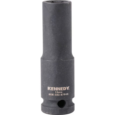 KENNEDY 1/2 Inch Deep Impact Socket Metric Chrome Moly Steel KENNEDY