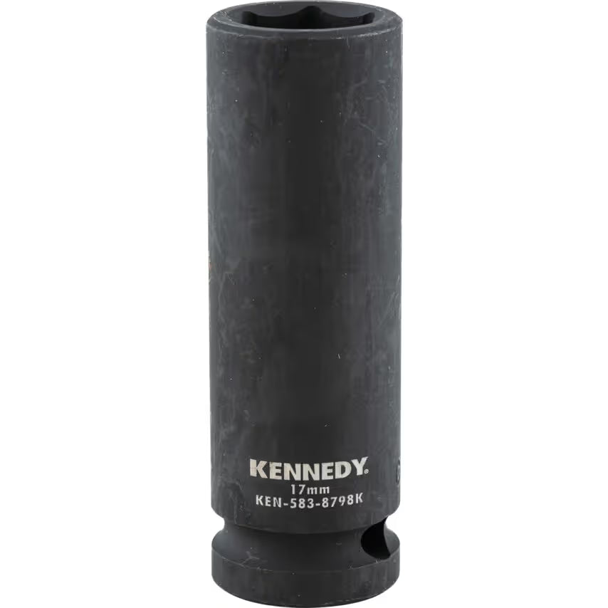 KENNEDY 1/2 Inch Deep Impact Socket Metric Chrome Moly Steel KENNEDY