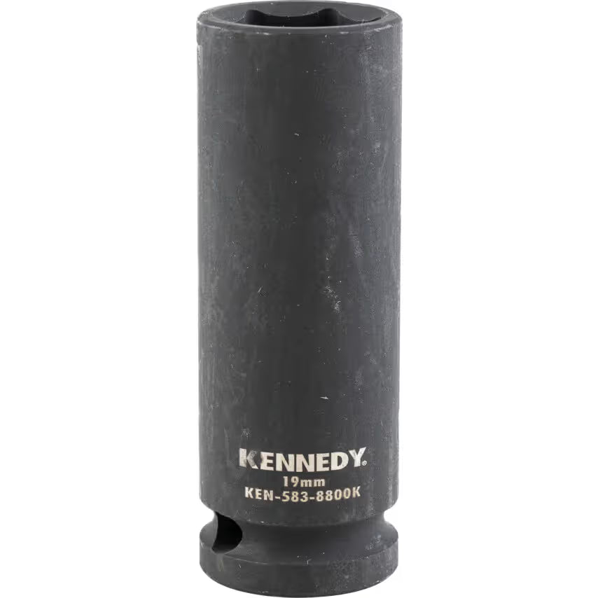 KENNEDY 1/2 Inch Deep Impact Socket Metric Chrome Moly Steel KENNEDY