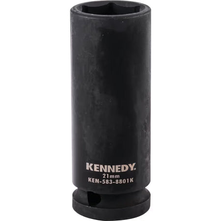 KENNEDY 1/2 Inch Deep Impact Socket Metric Chrome Moly Steel KENNEDY