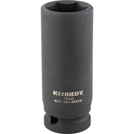 KENNEDY 1/2 Inch Deep Impact Socket Metric Chrome Moly Steel KENNEDY