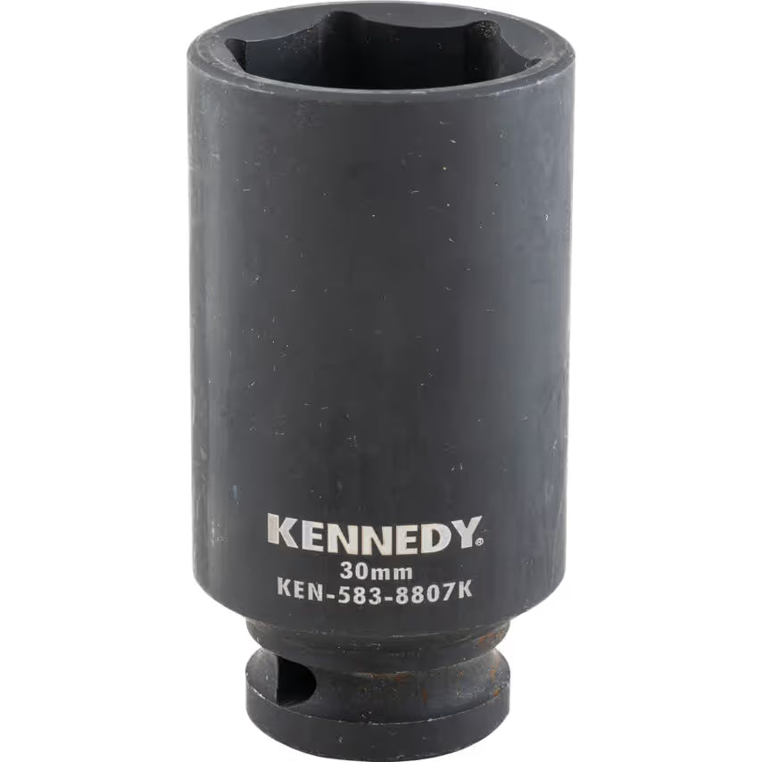 KENNEDY 1/2 Inch Deep Impact Socket Metric Chrome Moly Steel KENNEDY