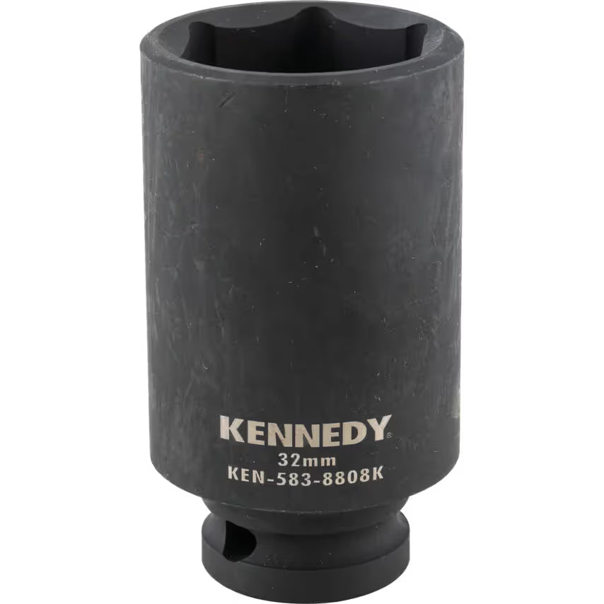 KENNEDY 1/2 Inch Deep Impact Socket Metric Chrome Moly Steel KENNEDY