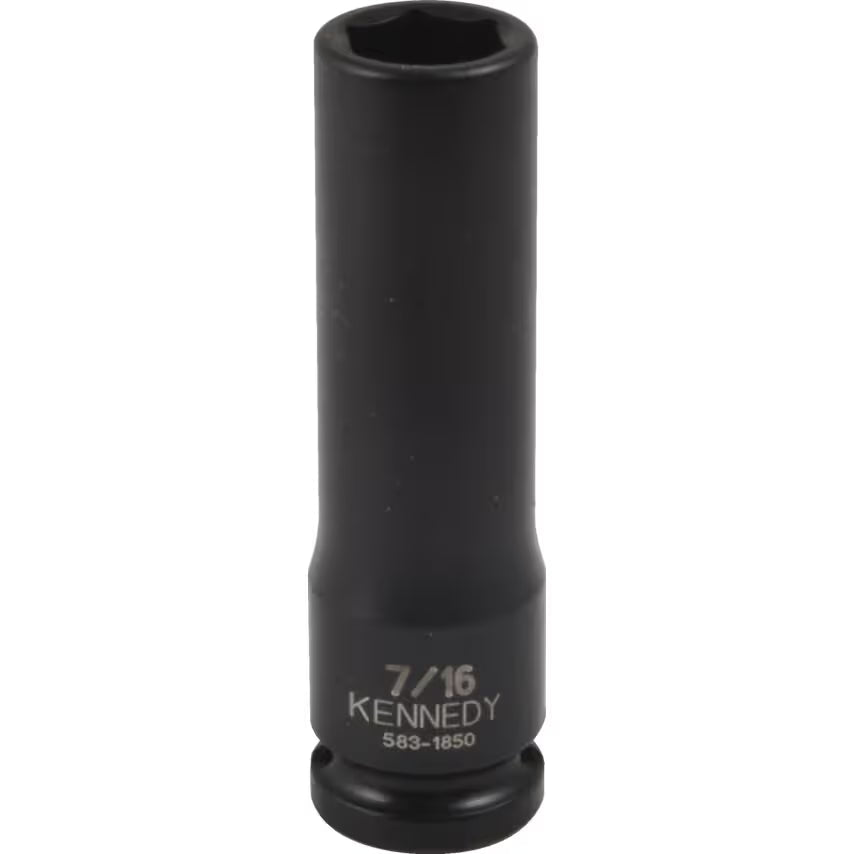 KENNEDY 3/8 Inch Deep Impact Socket A/F Chrome Moly Steel KENNEDY
