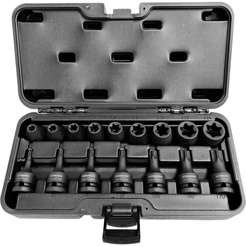 KENNEDY 1/2" Torx Impact Socket Set 16PC Professional KENNEDY