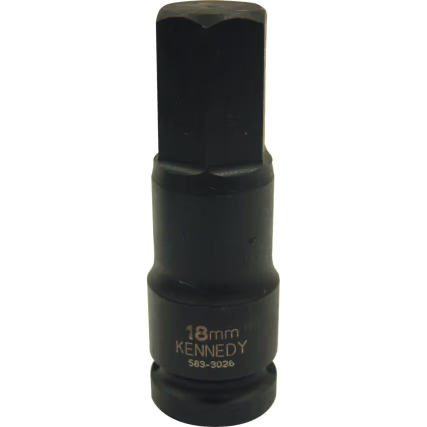 KENNEDY 1/2 Inch Hex Driver Deep Impact Socket Metric KENNEDY