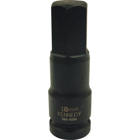 KENNEDY 1/2 Inch Hex Driver Deep Impact Socket Metric KENNEDY