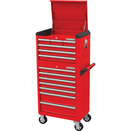 KENNEDY Red 28" Industrial Tool Chest – 3, 6 & 12 Drawer KENNEDY