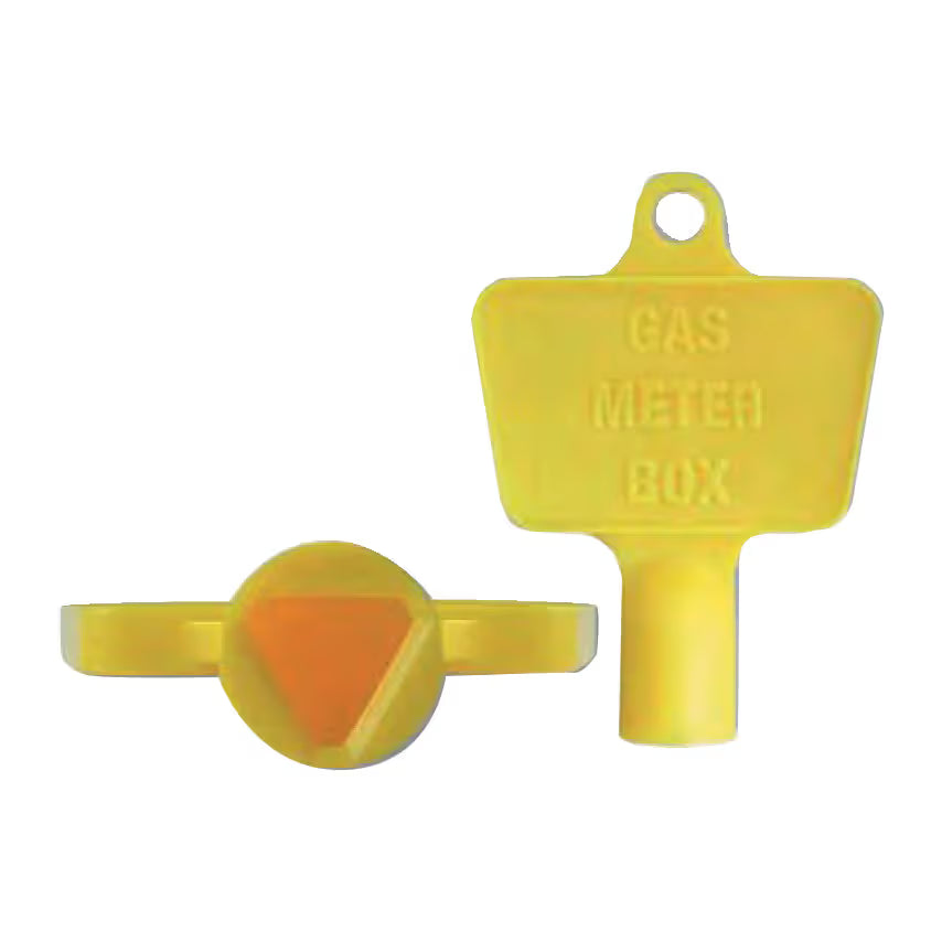 KENNEDY Plastic Gas Meter Box Key Yellow Utility Tool KENNEDY