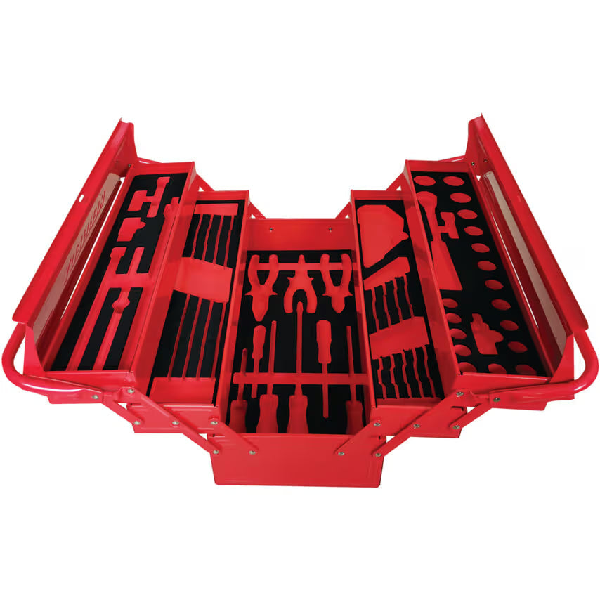 KENNEDY 5-Compartment Cantilever Toolbox with 5 Foam Trays KENNEDY