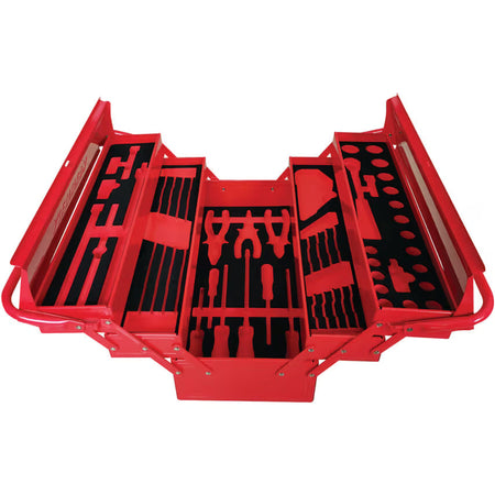 KENNEDY 5-Compartment Cantilever Toolbox with 5 Foam Trays KENNEDY