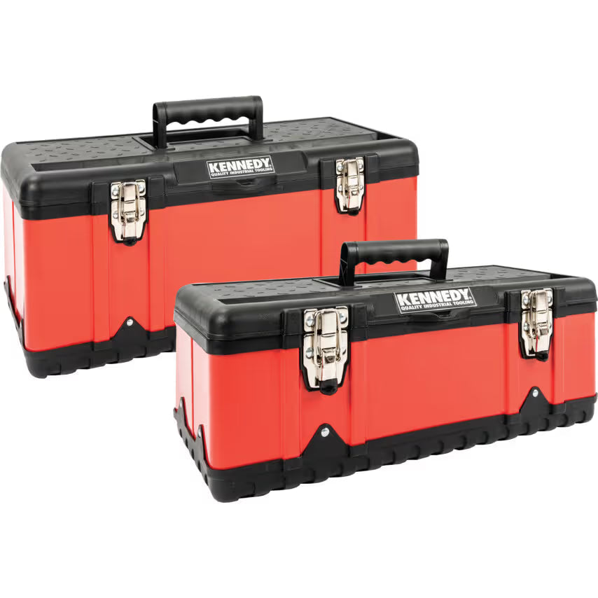 KENNEDY 2-Piece Red Metal Toolbox Set 470 x 582mm KENNEDY