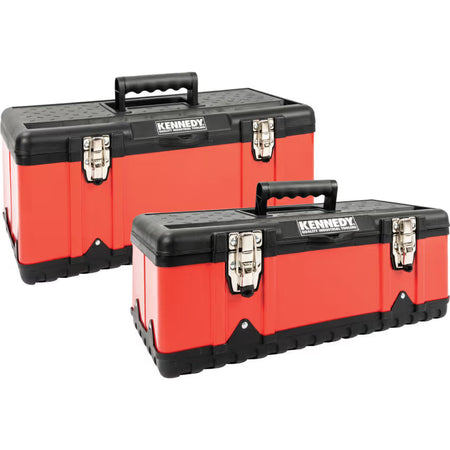 KENNEDY 2-Piece Red Metal Toolbox Set 470 x 582mm KENNEDY