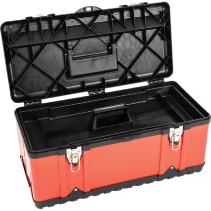 KENNEDY Red PVC Toolboxes with Tote Tray for Professional Use KENNEDY