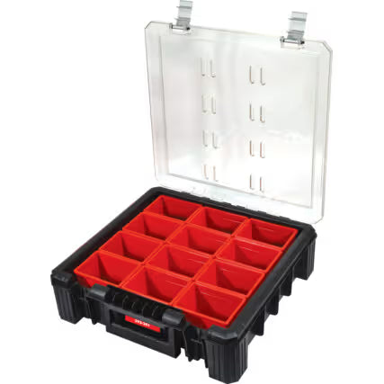 KENNEDY Organiser with Polycarbonate Lid, 12 Bins & 11 Dividers KENNEDY