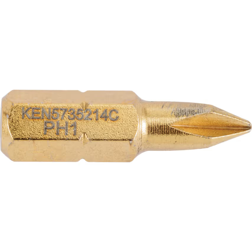 KENNEDY TiN Screwdriver Bits PH1 PH2 PH3 1/4 Hex Wear Resistant KENNEDY