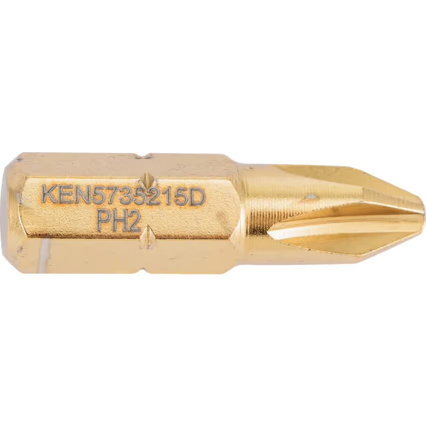 KENNEDY TiN Screwdriver Bits PH1 PH2 PH3 1/4 Hex Wear Resistant KENNEDY