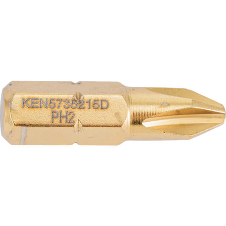 KENNEDY TiN Screwdriver Bits PH1 PH2 PH3 1/4 Hex Wear Resistant KENNEDY