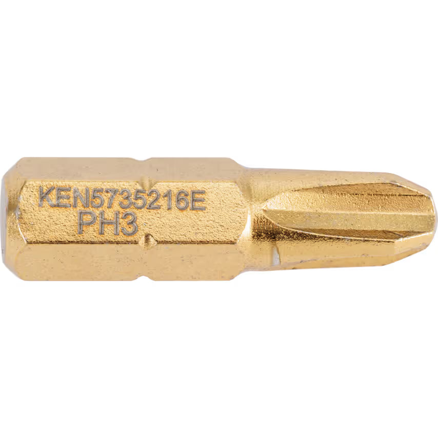 KENNEDY TiN Screwdriver Bits PH1 PH2 PH3 1/4 Hex Wear Resistant KENNEDY