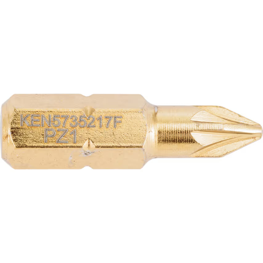 KENNEDY TiN Pozidriv Screwdriver Bits 1/4 Hex Wear Resistant KENNEDY