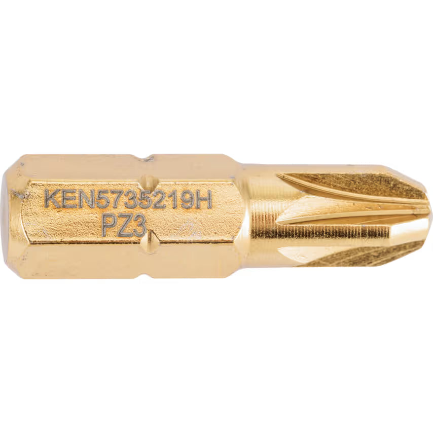 KENNEDY TiN Pozidriv Screwdriver Bits 1/4 Hex Wear Resistant KENNEDY