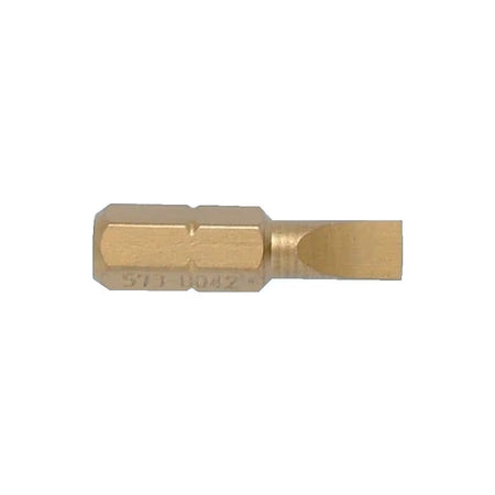 KENNEDY TiN Slotted Screwdriver Bits 25mm 1/4" Hex Drive KENNEDY