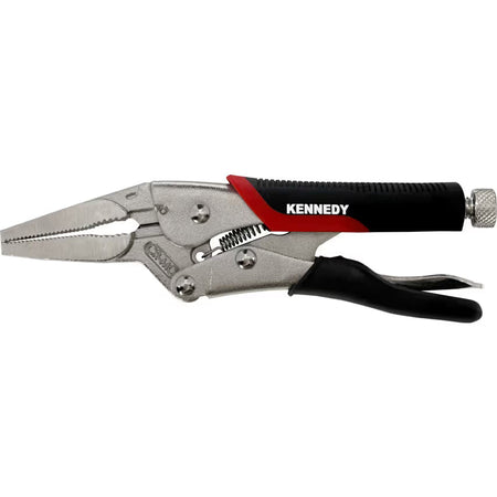 KENNEDY Long Nose Locking Pliers Bi-Material Grip Heavy Duty Kennedy Pro