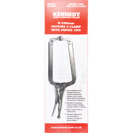KENNEDY Locking C-Clamp Swivel Tip Adjustable Heavy Duty KENNEDY