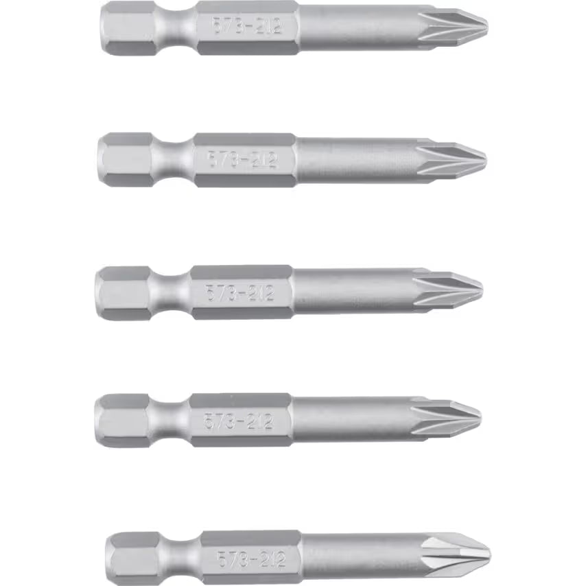 KENNEDY PZ2 50mm Pozidriv Power Bit 1/4 Inch Drive 5 Pack KENNEDY