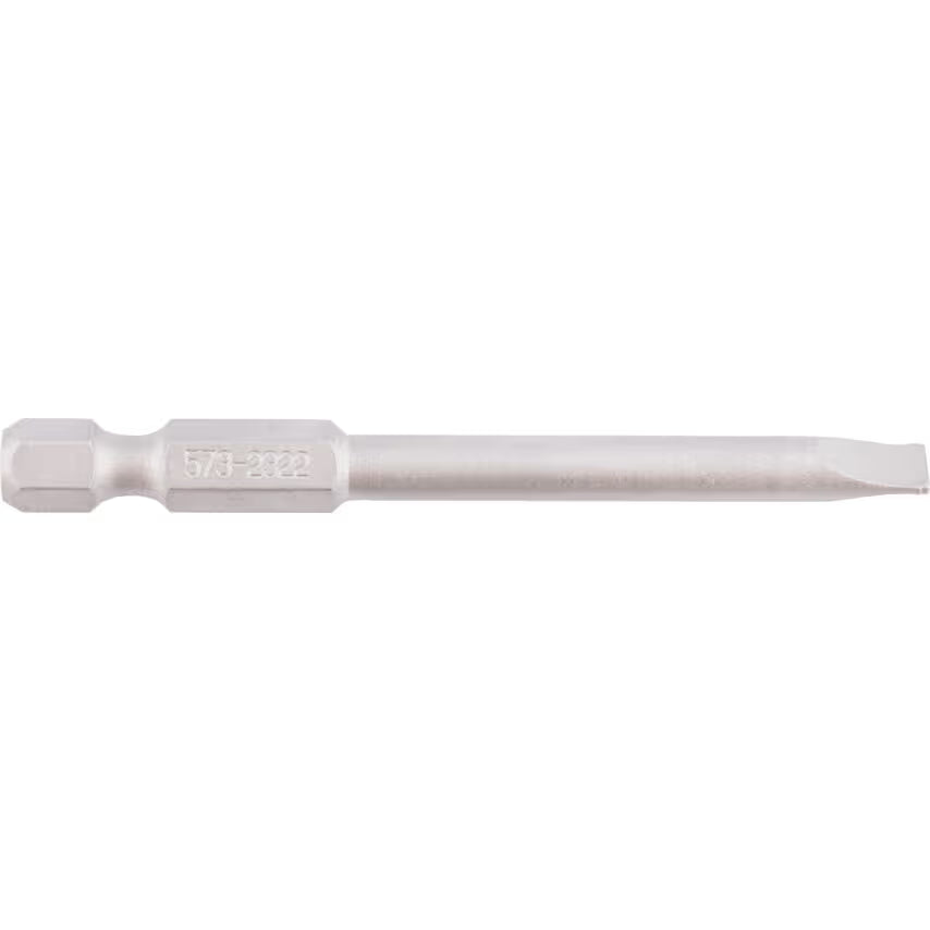 KENNEDY 1/4in Hex Flat Power Bit Slotted Chrome Molybdenum KENNEDY