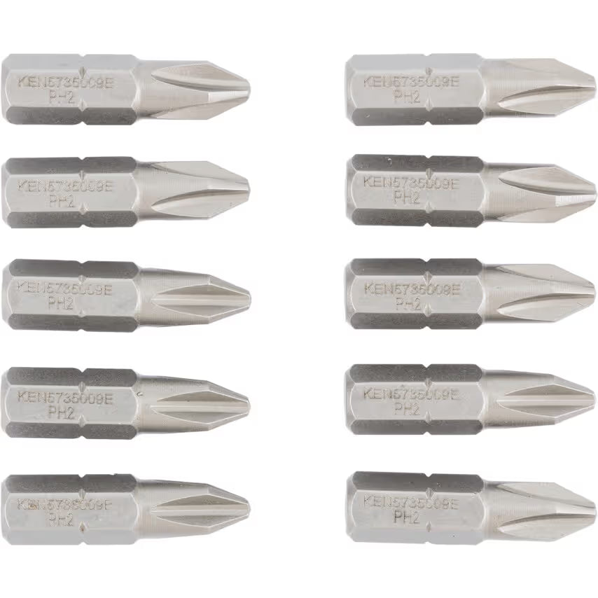 KENNEDY No.2 Phillips Screwdriver Bit 1/4in Hex Pack of 10 KENNEDY