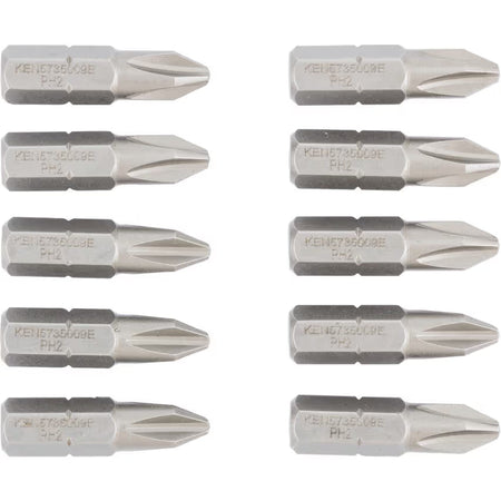 KENNEDY No.2 Phillips Screwdriver Bit 1/4in Hex Pack of 10 KENNEDY