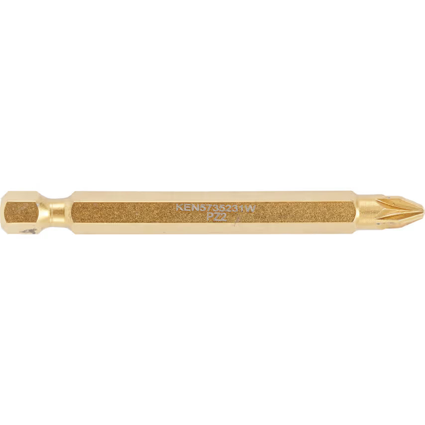 KENNEDY PZ2 TiN Coated Pozidriv Power Bit 1/4in Hex Drive KENNEDY