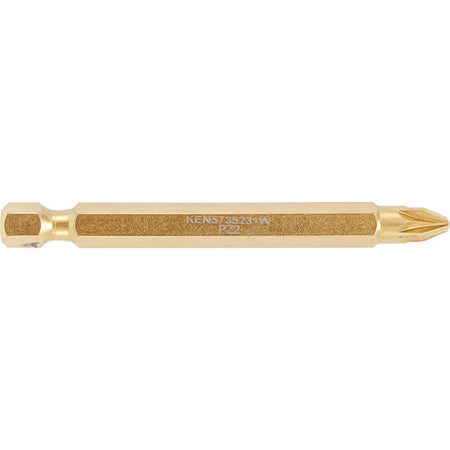 KENNEDY PZ2 TiN Coated Pozidriv Power Bit 1/4in Hex Drive KENNEDY