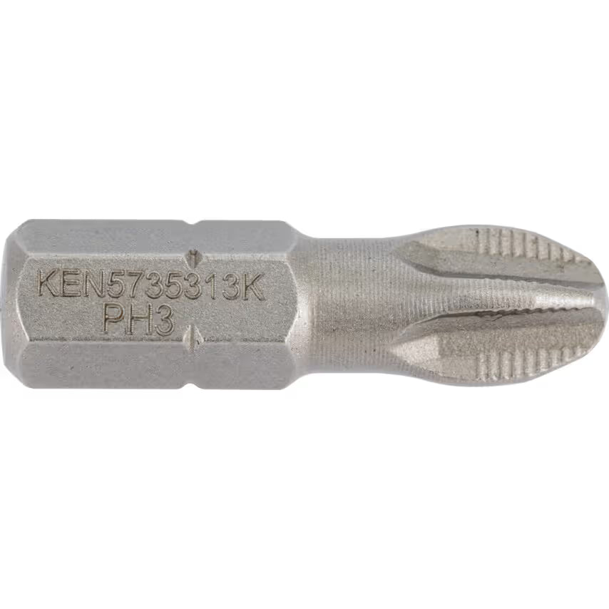 KENNEDY Phillips ACR Screwdriver Bits 1/4 Hex 25mm PH1-PH3 KENNEDY