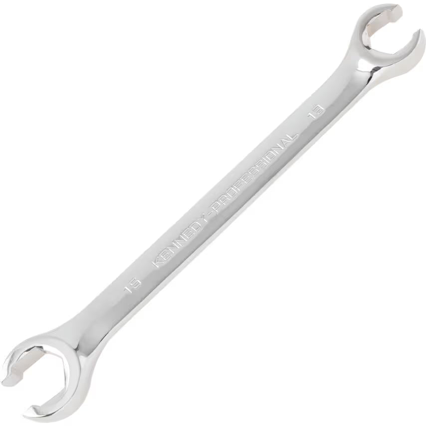 KENNEDY Flare Nut Ring Spanner Set Chrome Vanadium 15° Offset KENNEDY