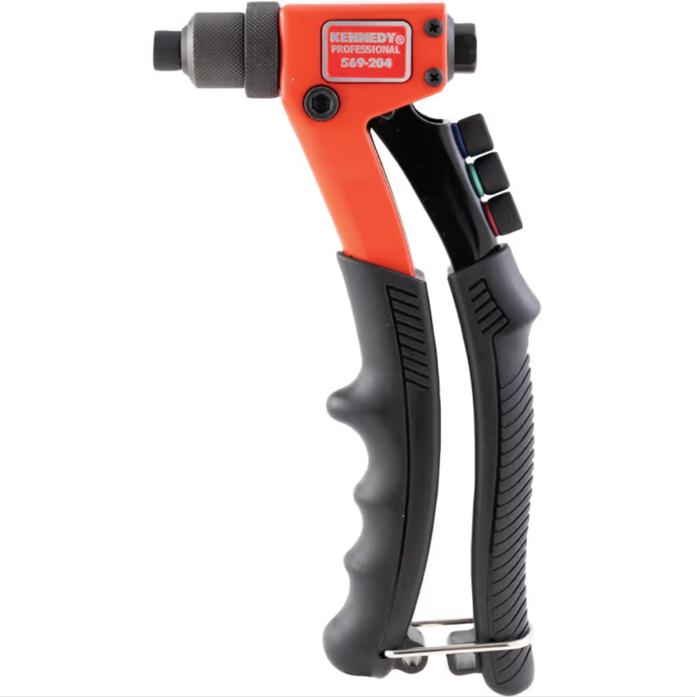 Kennedy Pro Riveter 230mm Heavy Duty with 4 Nozzles, 2.4-4.8MM, KEN5692040K KENNEDY