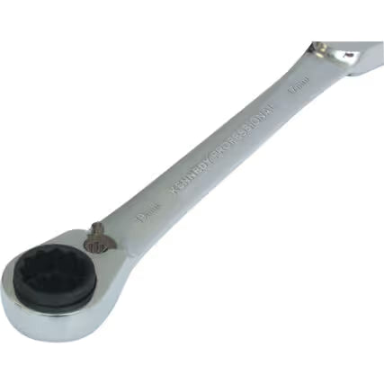 Kennedy Pro 4-in-1 Reversible Ratchet Ring Spanner Metric Set KENNEDY PRO