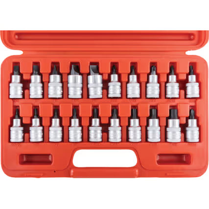 Kennedy 20Pc Mechanical Torx & Screwdriver Bit Set 1/2" Square Drive KENNEDY