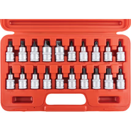 Kennedy 20Pc Mechanical Torx & Screwdriver Bit Set 1/2" Square Drive KENNEDY