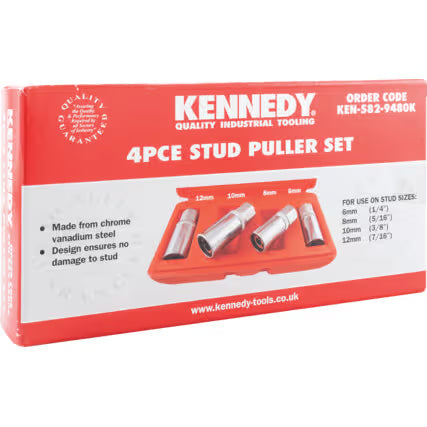 Kennedy 4 Piece Stud Puller Set 6–12mm KEN5829480K KENNEDY