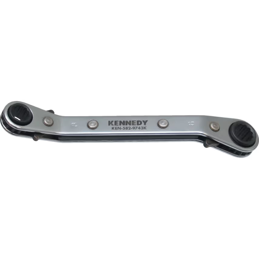 Kennedy Offset Ratchet Ring Spanner Metric CR-V 8×9mm–21×22mm KENNEDY