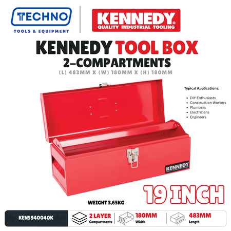 KENNEDY KEN5940040K 19" HEAVY DUTY TOOL BOX KENNEDY